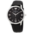 Emporio Armani Armani Giovanni Quartz Black Dial Black Leather Men's Watch AR11210