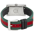 Gucci G-Frame Green-Red Mother of Pearl Dial Ladies Nylon Watch YA147404