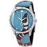 Gucci G-Timeless Blue with Kingsnake Head Print Dial Leather Watch YA1264080
