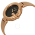 Gucci ssima Black Dial Rose Gold PVD Ladies Watch YA134305