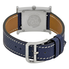 Hermes H Hour Ladies Blue Grained Leather Watch 039422WW00