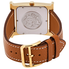 Hermes H Hour White Dial Brown Leather Ladies Watch 036842WW00 W036842WW00