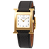 Hermes Heure H Small White Dial Black Leather Ladies Watch 036733WW00