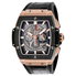 Hublot Spirit Of Big Bang Square Skeleton Dial Black Rubber Band Automatic Men's Watch 601.OM.0183.LR