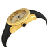 Invicta Angel Crystal Gold Dial Black Silicone Ladies Watch 28485