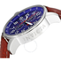 Invicta Lefty Chronograph Blue Dial Stainless Steel Brown Leather Band Unisex Watch 3328