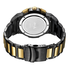 JBW Saxon Black Dial Black and Gold IP Steel Diamond Men's Watch JB-6101-K