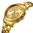 JBW Alessandra Gold-tone Diamond Chronograph Dial Gold-tone Steel Bracelet Ladies Watch JB-6217-E