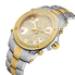 JBW Jet Setter Two-tone Stainless Steel Diamond Multiple Time-Zone Men's Watch JB-6213-E