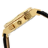 JBW Saxon Gold Dial Diamond Gold-tone Black Leather Watch Men's Watch JB-6101L-D