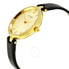 Kate Spade Holland Gold Sunray Dial Black Leather Ladies Watch 1YRU0811