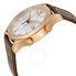 Jaeger LeCoultre Master Memovox Silver Dial 18kt Rose Gold Brown Leather Men's Watch Q1412430