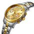 JBW Alessandra Gold-tone Diamond Chronograph Dial Two-tone Steel Bracelet Ladies Watch JB-6217-C