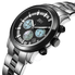 JBW Delano Black Chronograph Diamond Dial Two-Tone Steel Bracelet Men's Watch JB-6218-A