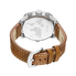 JBW G3 Stainless Steel Diamond Case Brown Leather Strap Men's Watch J6325E