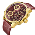 JBW G4 Red Dial Three Time Zone Diamond Men's Watch J6248LP