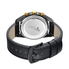JBW Woodall Gold-tone Case Black Calfskin Leather Strap Diamond Multi-Function Men's Watch J6300C