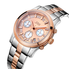 JBW Alessandra Rose Gold-tone Diamond Chronograph Dial Two-tone Steel Bracelet Ladies Watch JB-6217-M