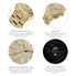 JBW Cristal 34 Quartz Diamond Gold Dial Ladies Watch J6383A