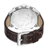 JBW G4 Multi-Time Zone Blue Dial Stainless Steel Case Brown Leather Men's Watch J6248LN