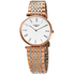 Longines La Grande Classique White Dial Ladies Silver and Rose Gold-tone Watch L4.709.1.21.7