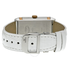 Jaeger LeCoultre Grande Reverso Ultra Thin Silver Dial 18kt Rose Gold White Leather Ladies Watch Q3224420