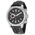 Jaeger LeCoultre Master Compressor Chronograph Black Galvanic Dial Leather Men's Watch Q1758421