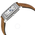 Jaeger LeCoultre Reverso Classic Silver Dial Brown Ostrich Leather Unisex Watch Q2508411