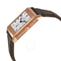 Jaeger LeCoultre Reverso Duo Silver Dial 18kt Rose Gold Brown Leather Q2712410
