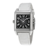 Jaeger LeCoultre Reverso Lady Squadra Silver Dial Stainless Steel White Leather Ladies Watch Q7058420
