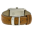 Jaeger LeCoultre Reverso Silver Dial Brown Ostrich Leather Strap Unisex Watch Q2518411