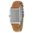 Jaeger LeCoultre Reverso Silver Dial Brown Ostrich Leather Strap Unisex Watch Q2518411