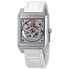 Jaeger LeCoultre Reverso Squadra White Dial Stainless Steel White Rubber Ladies Watch Q7048720
