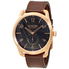 Nixon C45 Brown Leather Rose Gold-Tone Men's Watch A4651890