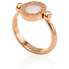 Bvlgari 18K Pink gold And Mother Of Pearl Carnelian Ring- Size 8 1/4 354724