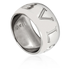 Bvlgari Monologo 18k White Gold Band Ring- Size 50 (US 5 1/2) AN854491-50