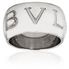 Bvlgari Monologo 18k White Gold Band Ring- Size 50 (US 5 1/2) AN854491-50