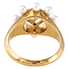 Fendi Gold Fd F Logo Ring W Pearls Size Small 8AG791-A44D-F13YW