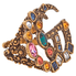 Gucci Ladies Gold Jewelry Crystal Double G Ring Size X-Small 529050 I7486 8512