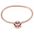 Pandora Heraldic Radiance Padlock Bracelet, Rose and Pink and Purple Crystals 587635NPM-18