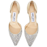 Jimmy Choo ESTHER Champagne Coarse Glitter Fabric and Metallic Pointed Pumps 194 ESTHER 60 QSZ CHAMPAGNE/CHAMPAG