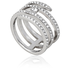 Swarovski Creativity Coiled Silver-tone Ring - Size 6 5221413