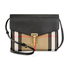 Burberry Small Leather House Check Crossbody Bag - Black 3980825