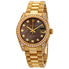 Rolex Datejust 31 Black Mother of Pearl Jubilee Diamond Dial Ladies 18kt Yellow Gold President Watch 178158BKMJDP