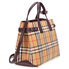 Burberry Medium Banner Vintage Check and Leather Tote- Deep Claret 4076952