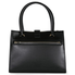 Ferragamo Open Box -  Marlene Black Leather Handbag - Black 21D552