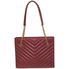 Saint Laurent Tribeca Quilted Tote in Burgundy 5688641CU076146