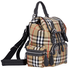 Burberry Small Vintage Check and Leather Rucksack- Antique Yellow 4078471