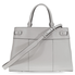 Michael Kors Gramercy Large Pebbled Leather Satchel - Pearl Grey 30S8SG7S3L-081