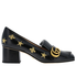 Gucci Embroidered Stars Bees Black Mid-heel Pump 551548 D3V00 1000
